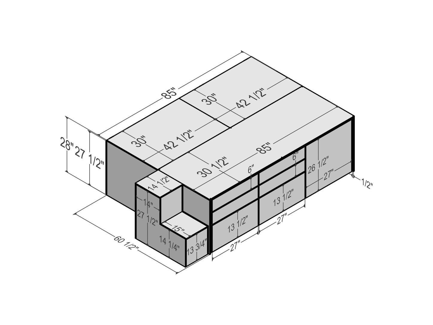 Multifunctional Full Size bed with bed base plan, matress base bunkbed plan