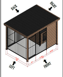 Free Dog kennel plan, free dog house plan, outdoor kennel plans