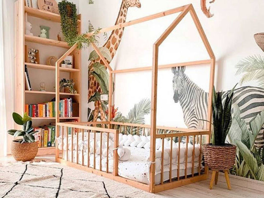 Build Your Child's Dream Montessori California Size House Bed Frame | DIY Plan with Parts List, Shopping Guide, and Production Animation