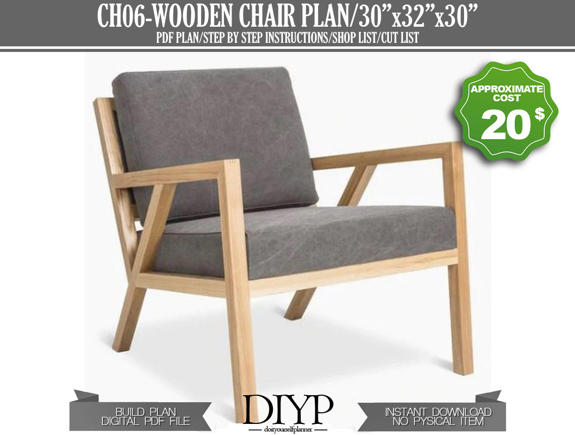 Modern wooden chair plans for woodworking