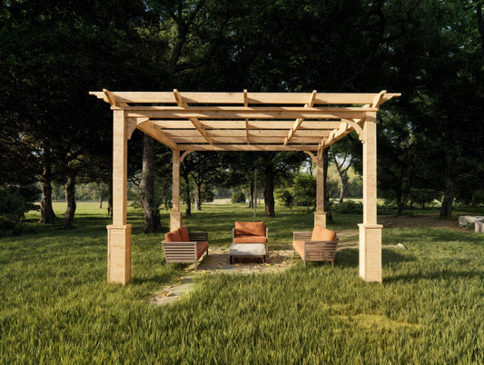 DIY Pergola Plans: Build a Classic 10x10 Pergola - Easy to Follow Instructions, Shopping List, and Construction Animation