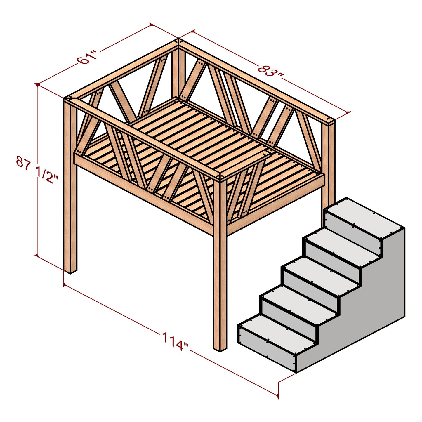 DIY Full-Size Bunk Bed Plans with Built-in Drawers