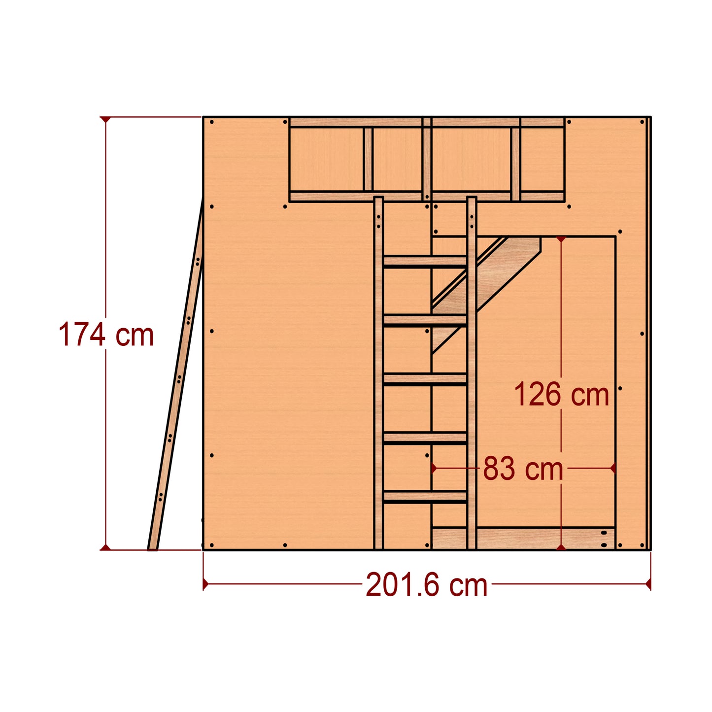 Modern Triple Single Bunk Bed Plans with Slide, Storage, and Play Area, DIY Woodworking