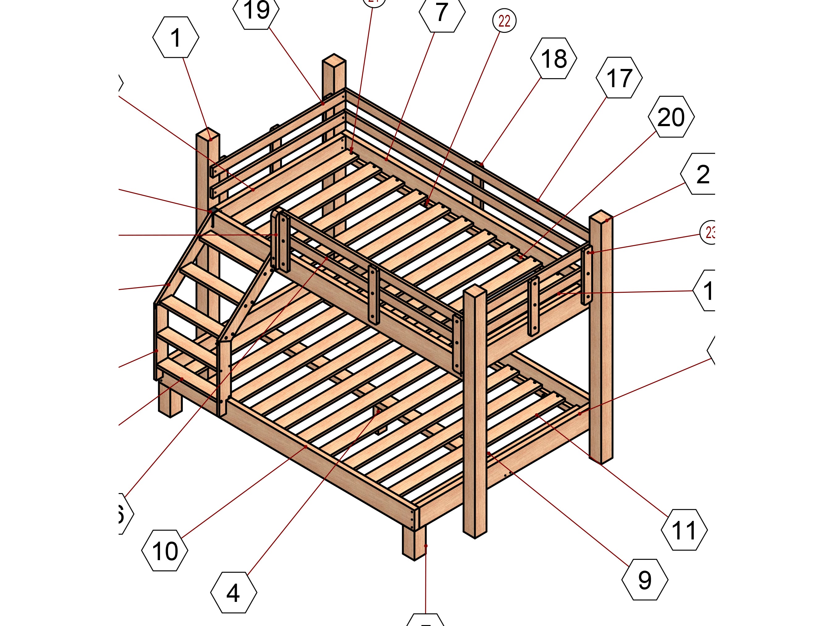 DIY plans for Bunk Bed with Full over twin – Doityourselfplanner