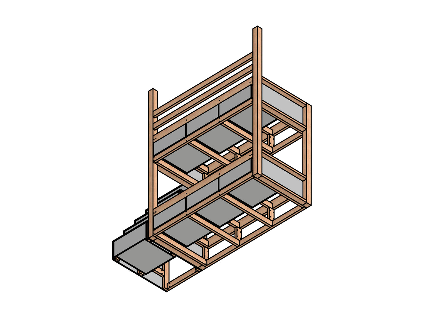 Craft Your 2-Storey Twin Size Bunk Bed with DIY Woodworking Plan