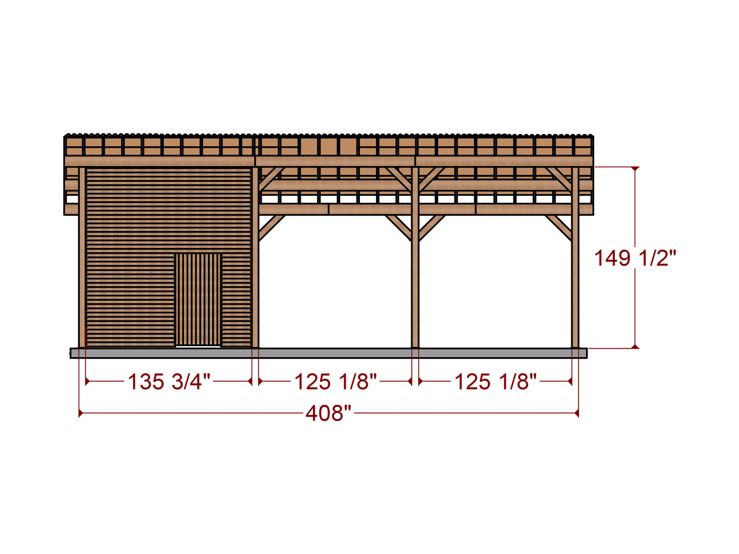 DIY 2-Car Carport with 12x20 Storage Area - Detailed Plans, Cut List, and Animation