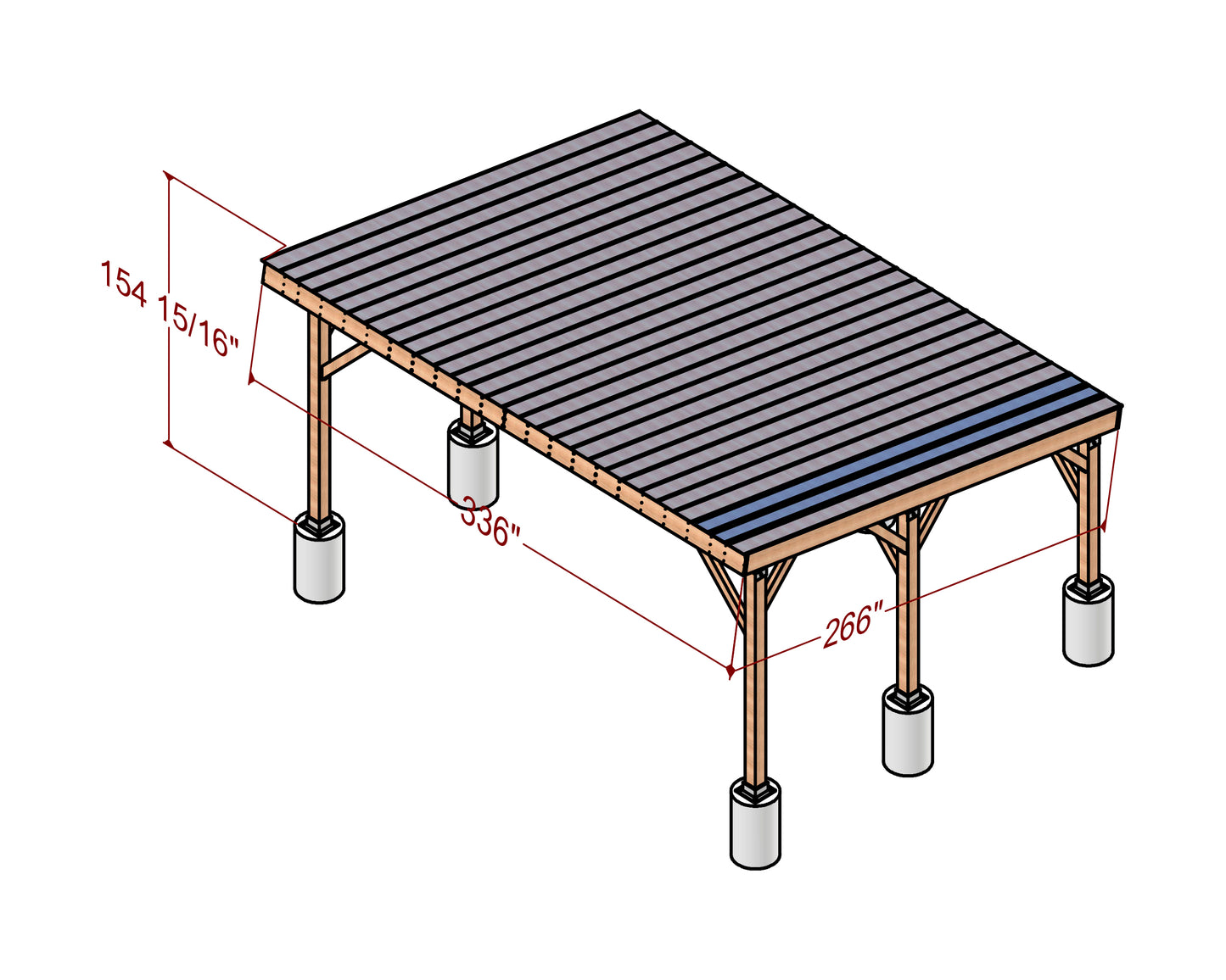 20x26 Carport Plans with Construction Animation, DIY Woodworking Blueprints