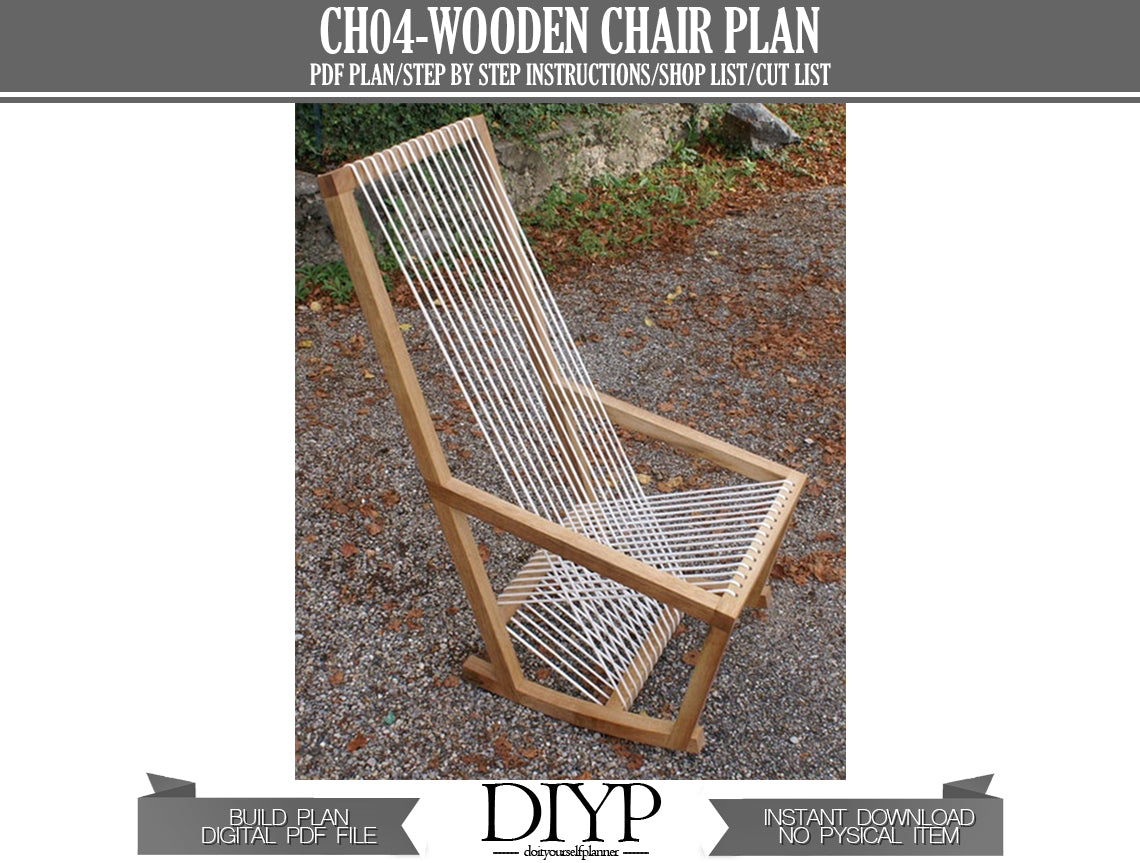 Modern Wooden Chair with Rope Seat Plans