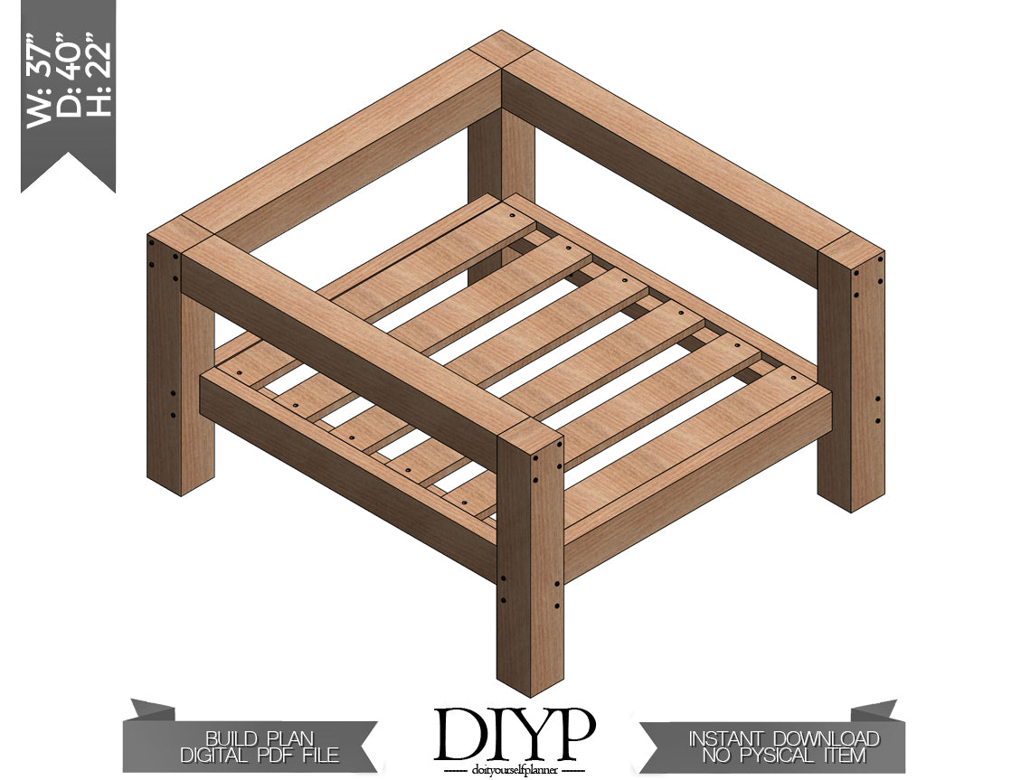 Wooden Chair plan, PDF chair plans, Woodworking plans for chair, blueprint for chair, Diy chair plan