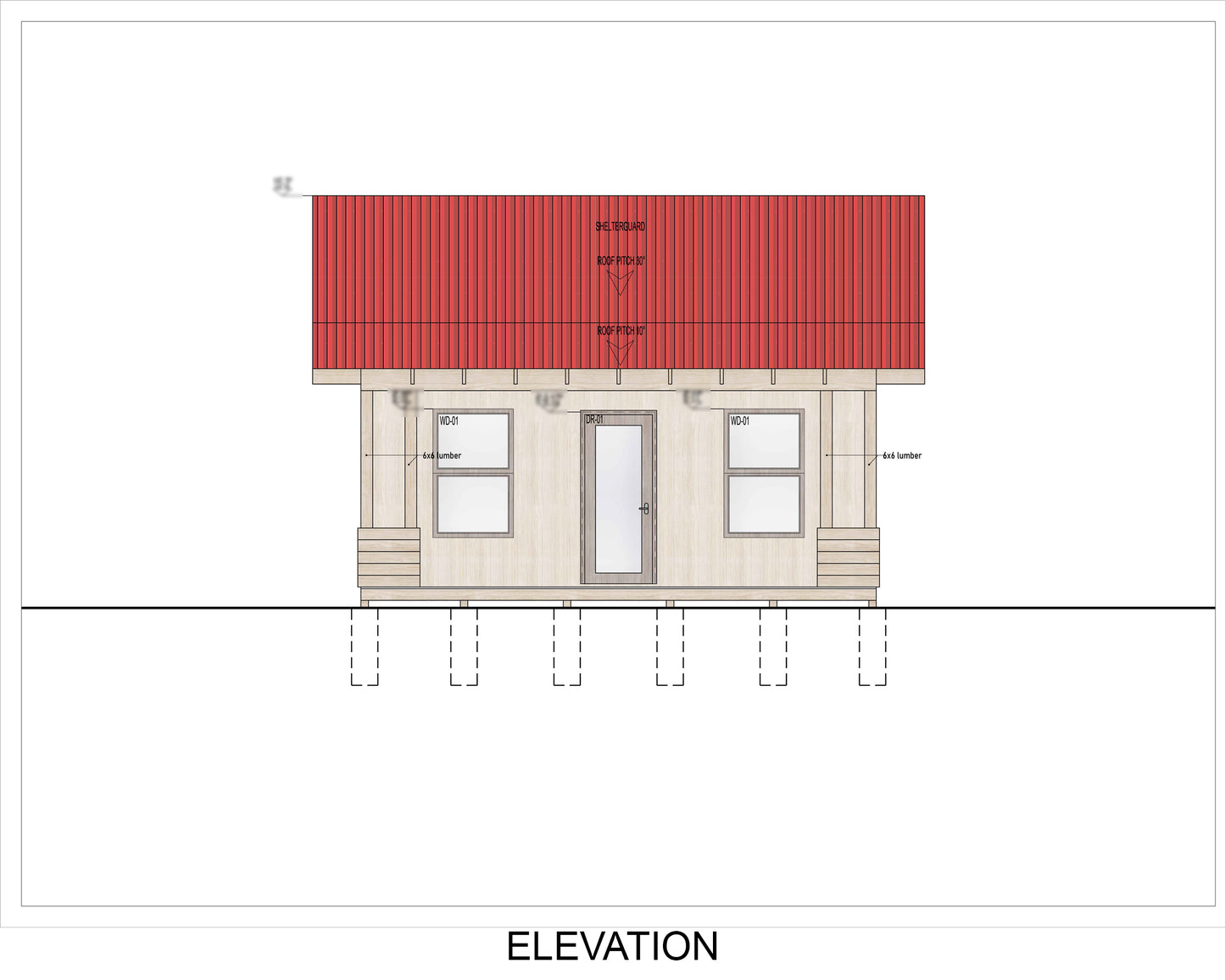 Modern Farmhouse House Plans with Veranda | 20x16 Single Story Home | Printable PDF | Instant Download