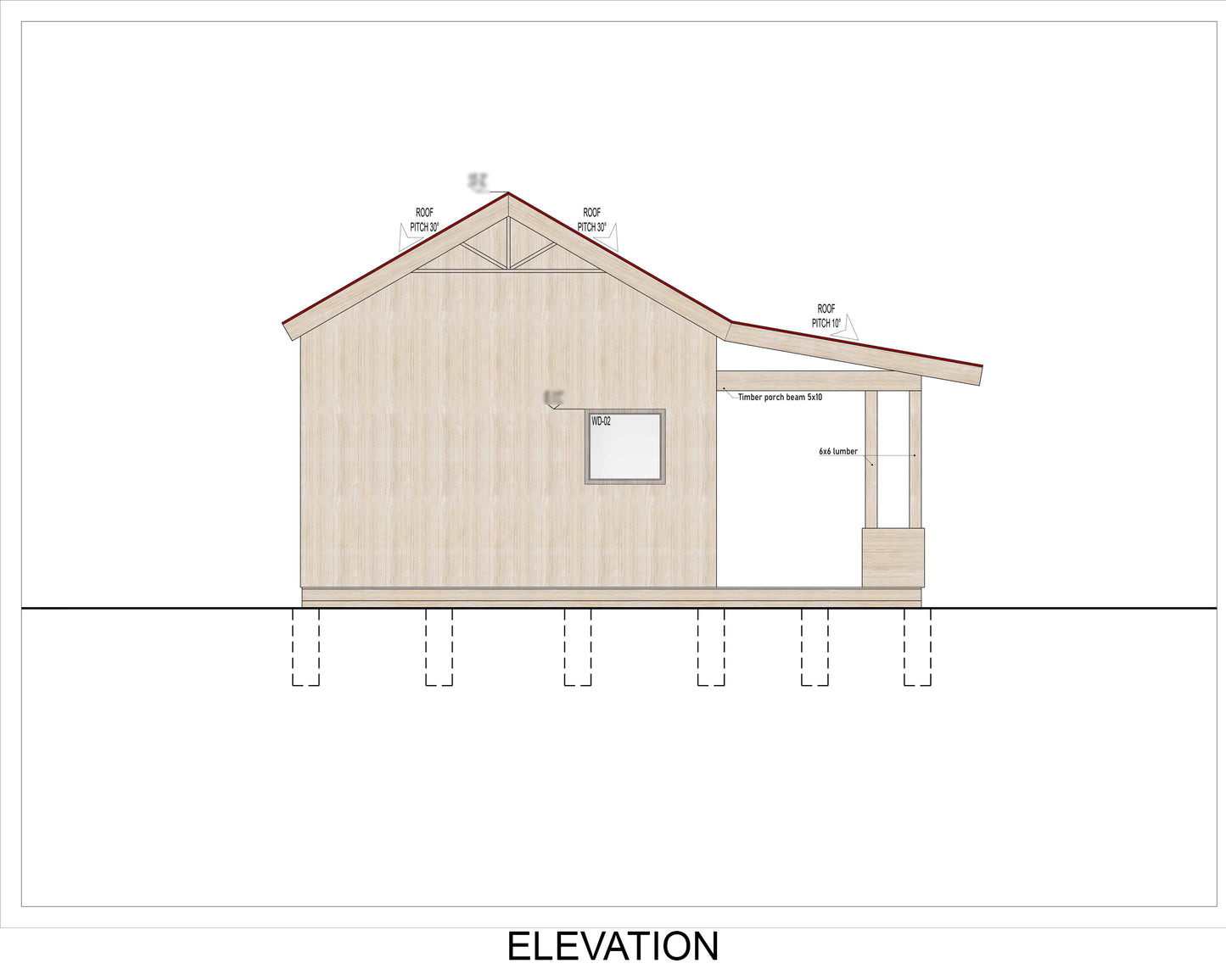 Modern Farmhouse House Plans with Veranda | 20x16 Single Story Home | Printable PDF | Instant Download