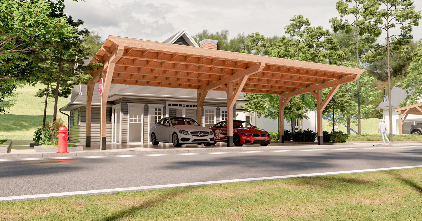 How to Build a 20x40 ft Carport with a Sloping Roof: DIY Woodworking Plan