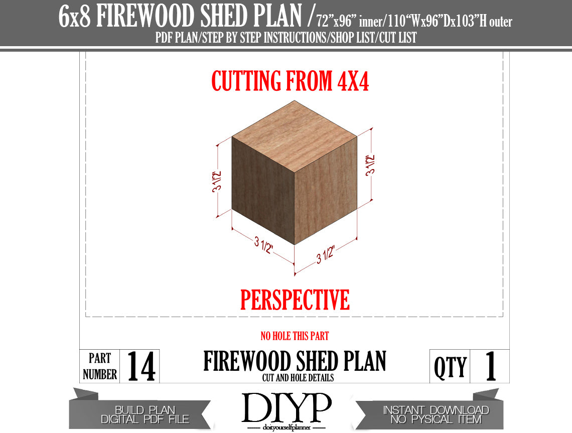 DIY Firewood Shed Plans - 6x8ft with Construction Animation, Cutting List & More!