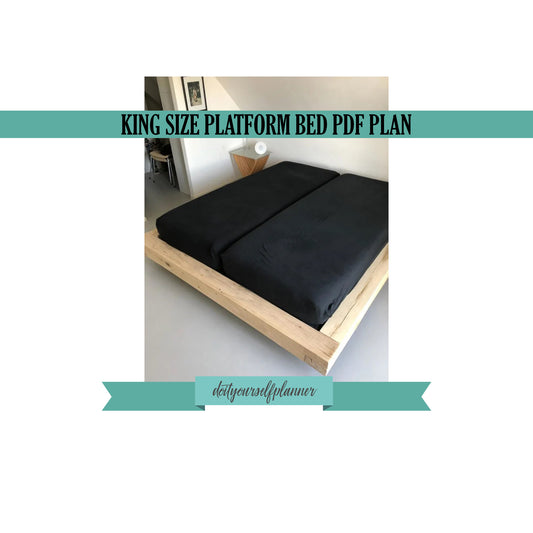 DIY King Size Floating Bed Plans with Construction Animation, Shopping List & Cutting List