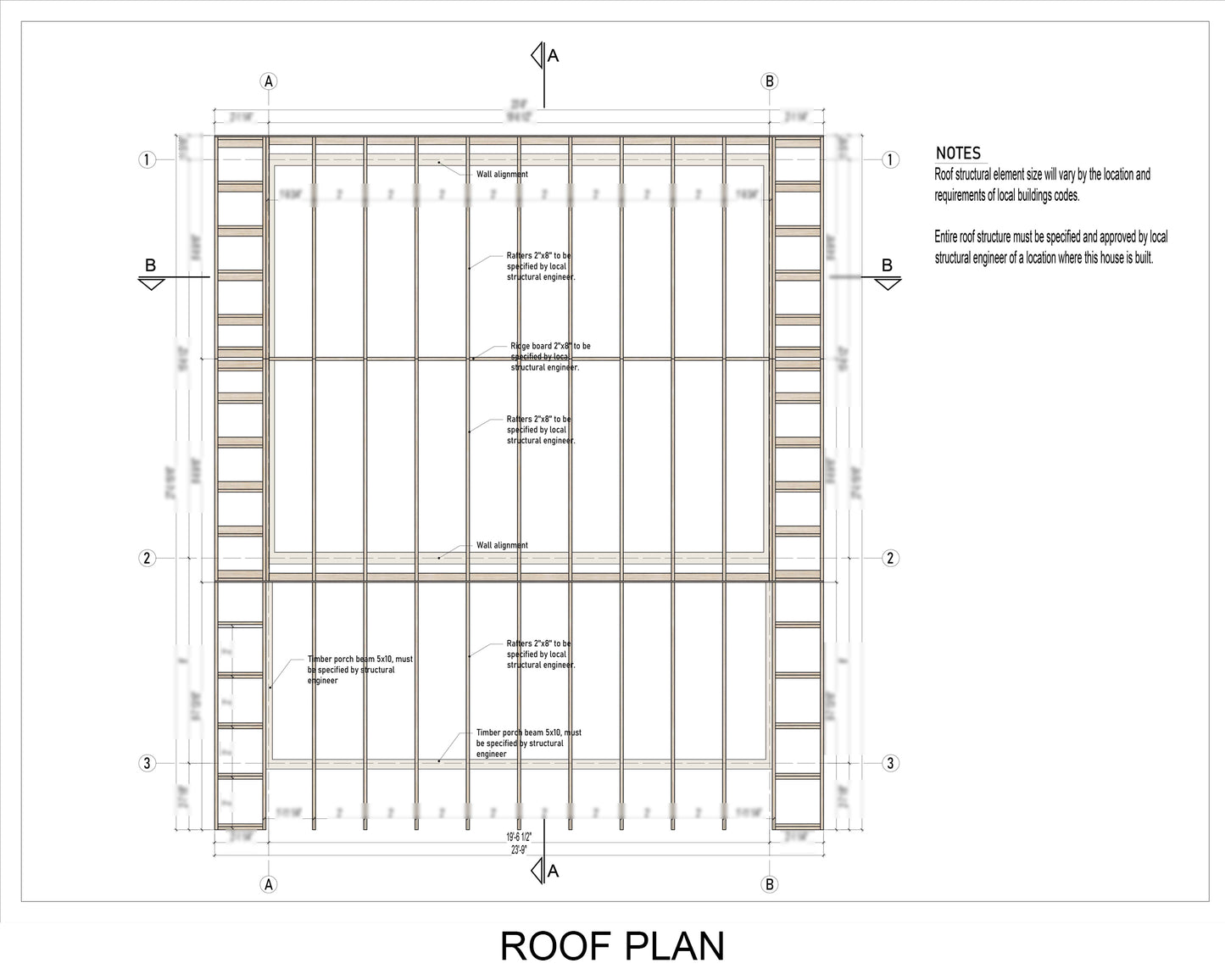 Modern Farmhouse House Plans with Veranda | 20x16 Single Story Home | Printable PDF | Instant Download