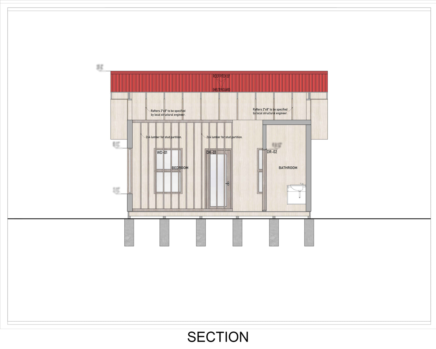 Modern Farmhouse House Plans with Veranda | 20x16 Single Story Home | Printable PDF | Instant Download