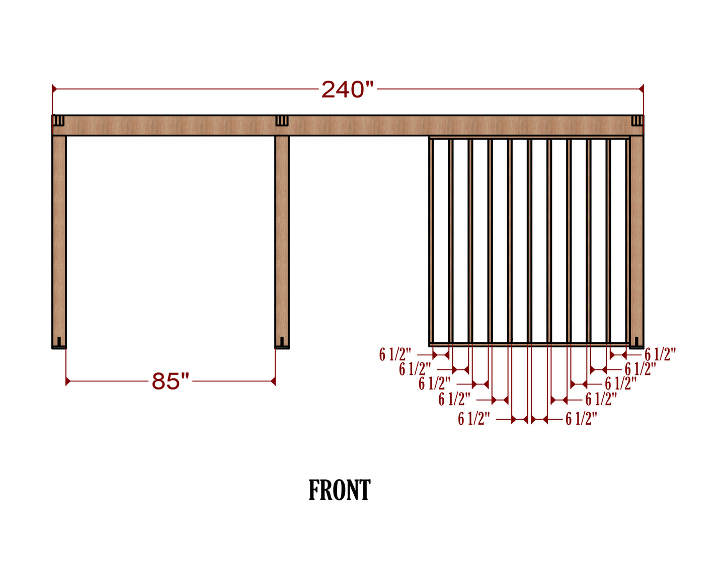 18x20 Lean To Pergola Plans - DIY Woodworking Project with Construction Animation, Shopping List & Cut List