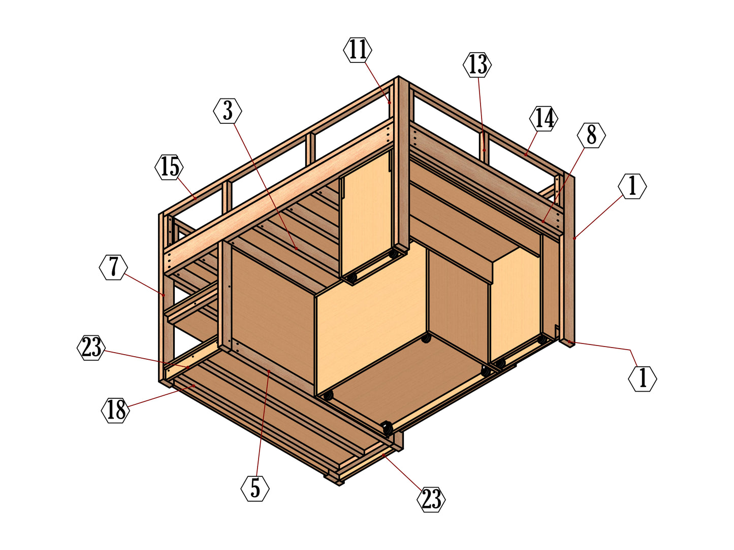 Maximize Bed Space & Fun! DIY Full-Size Bunk Bed with Storage, Desk & Drawers (Woodworking Plan)