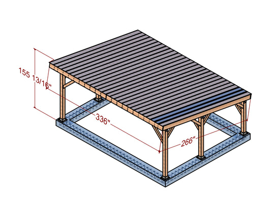 20x26 Carport Plans with Construction Animation, DIY Woodworking Blueprints