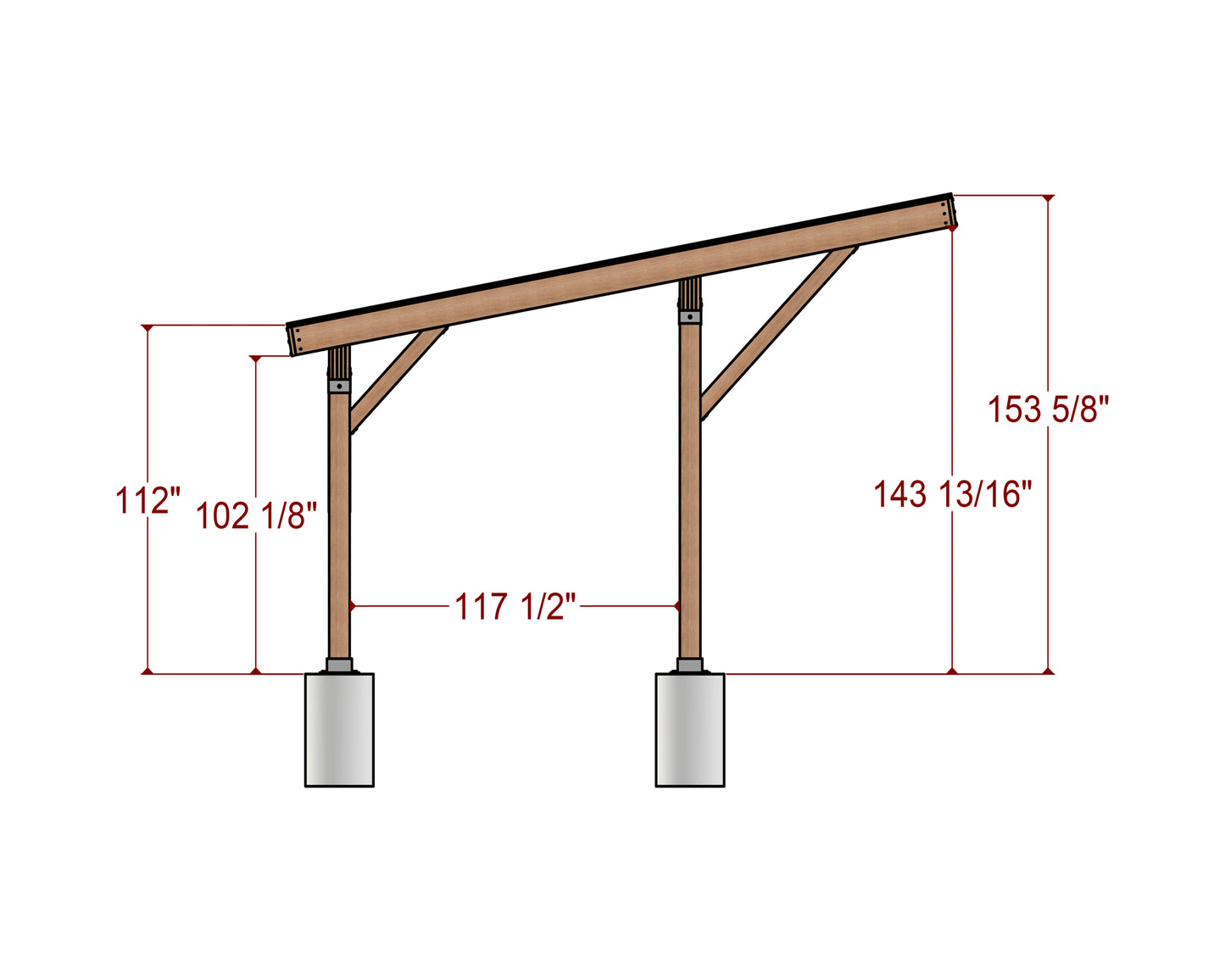 DIY Wood Carport Plans - 20x22 Single Slope Roof - Instant Download - Construction Animation Included