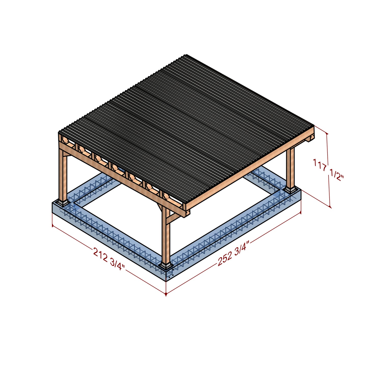 17'x20' Carport Plans DIY Wooden car garage - Download Printable PDF