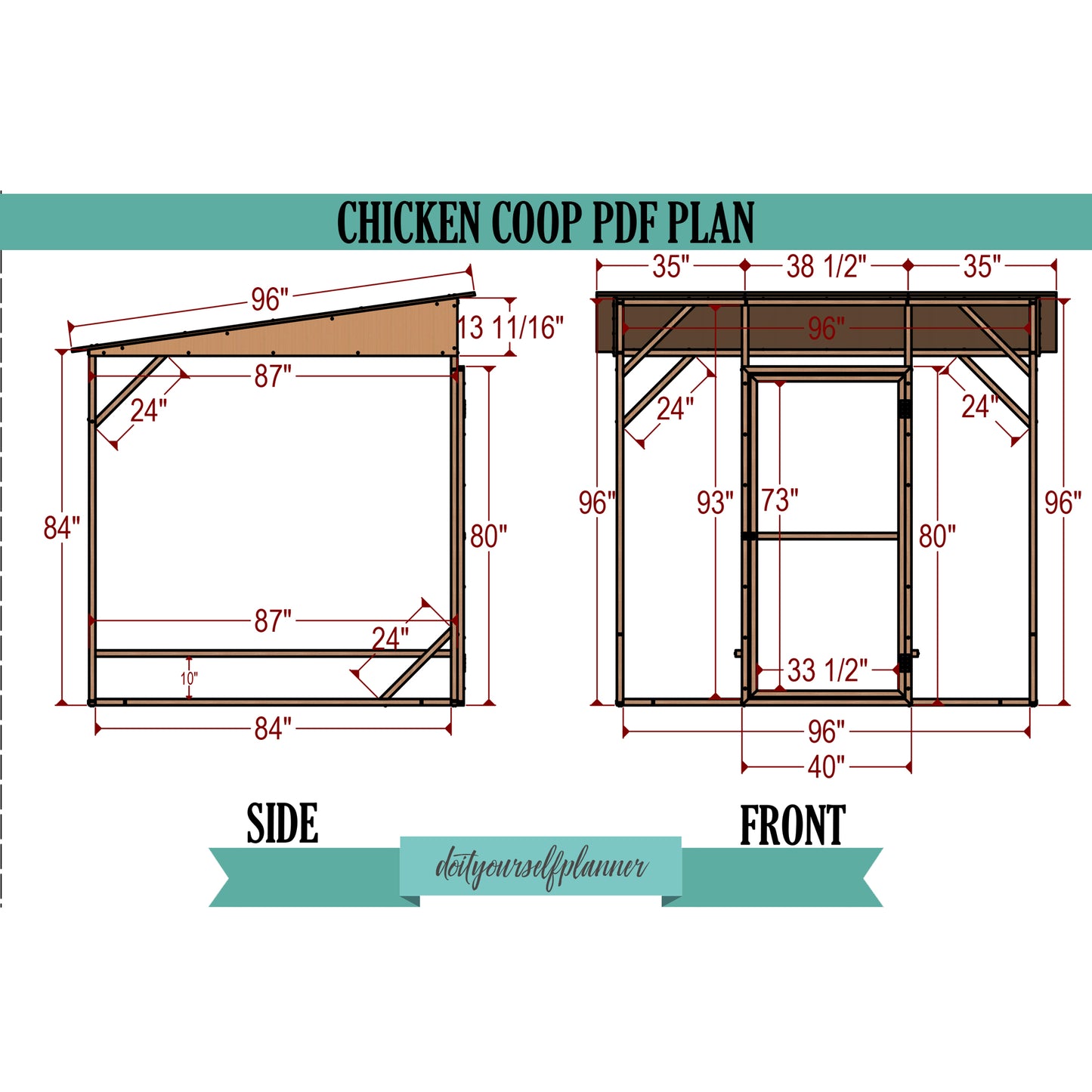 Chicken Coop Plans, build plans for coop, easy woodworking plans