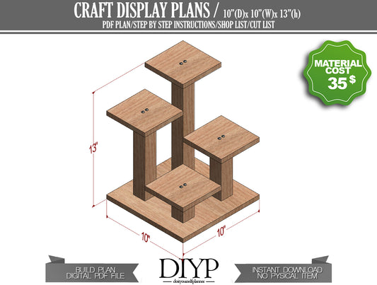 DIY Plant Stand Plans + Construction Animation + Shopping List - Easy to Build Modern Design