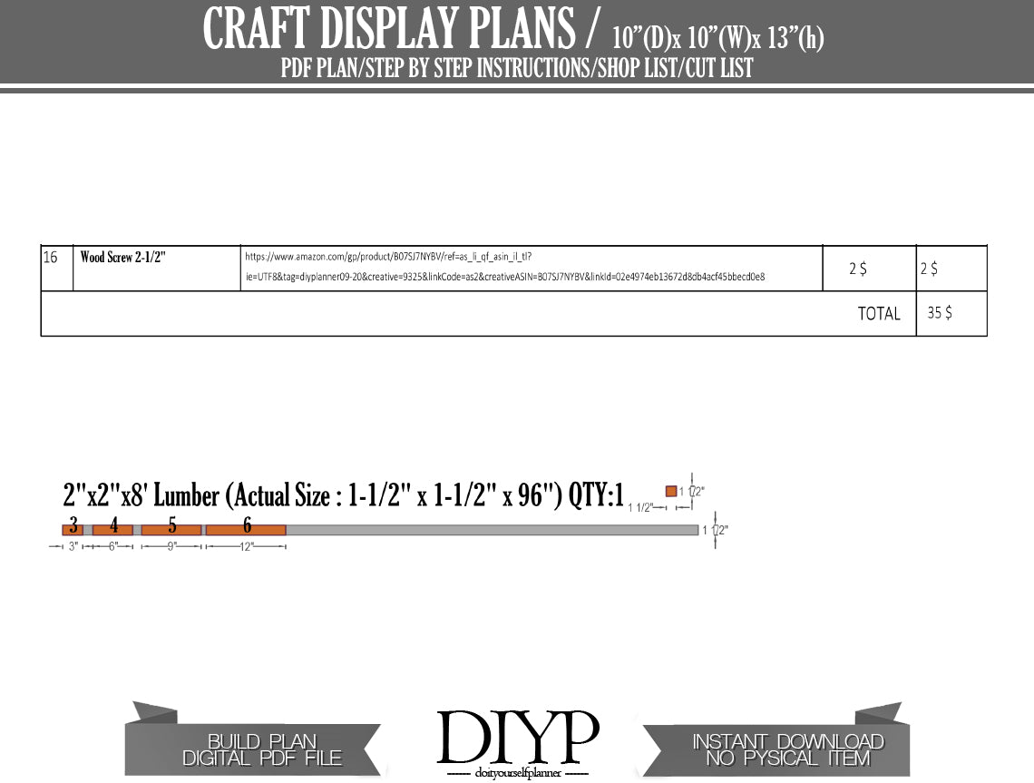 DIY Plant Stand Plans + Construction Animation + Shopping List - Easy to Build Modern Design