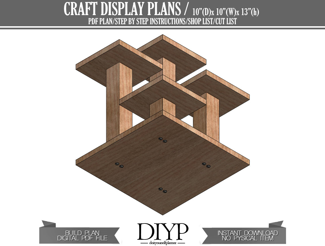 DIY Plant Stand Plans + Construction Animation + Shopping List - Easy to Build Modern Design