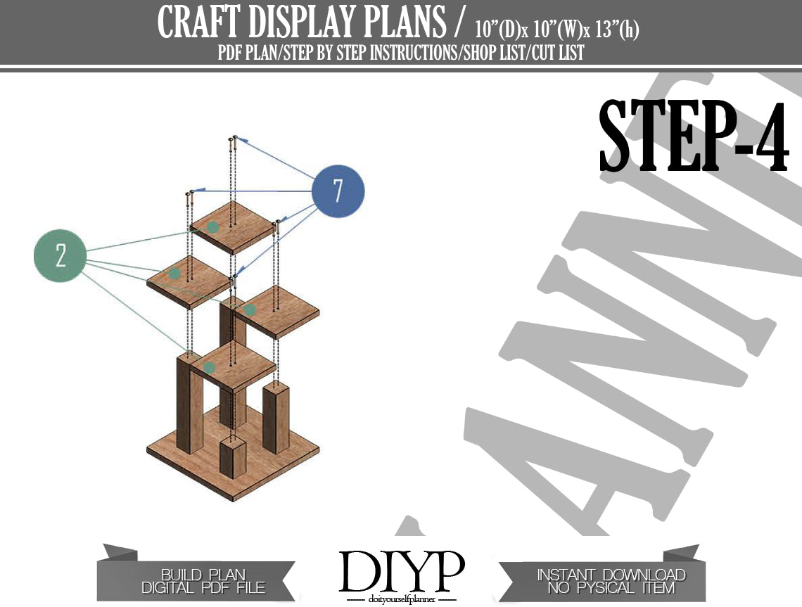 DIY Plant Stand Plans + Construction Animation + Shopping List - Easy to Build Modern Design