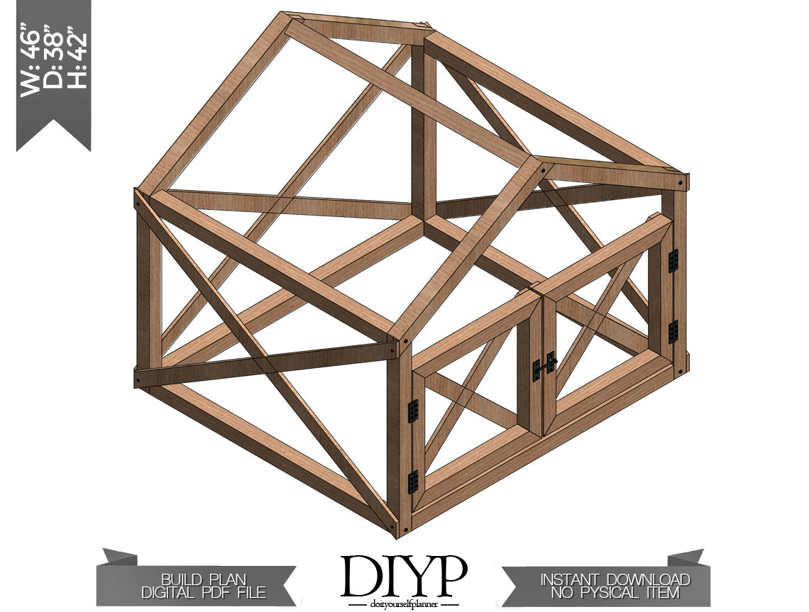 XL Dog Kennel Plans - DIY, Easy-to-Follow with Construction Animation, Shopping & Cutting Lists