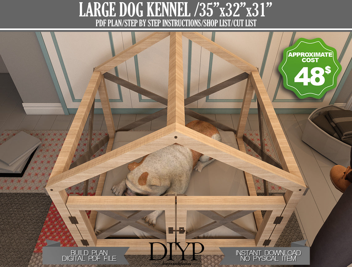 DIY Large Dog Kennel Plans with 3D Animation - Build Your Big Dog a Home