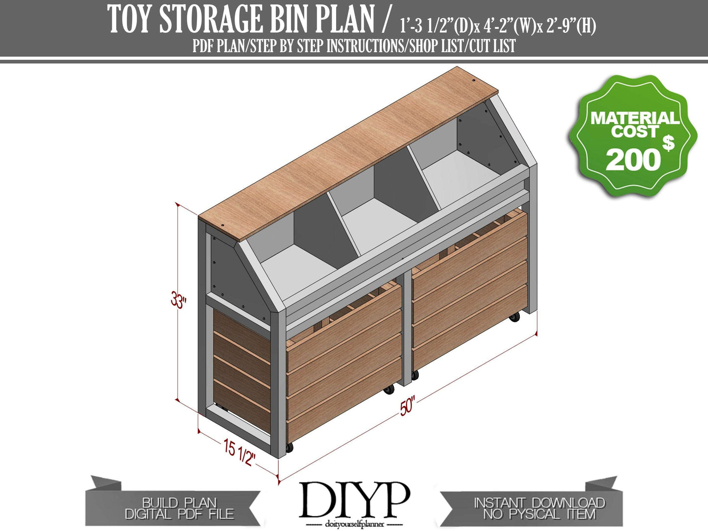 Woodworking plans for storage box , playroom storage , kids playroom , toy organization