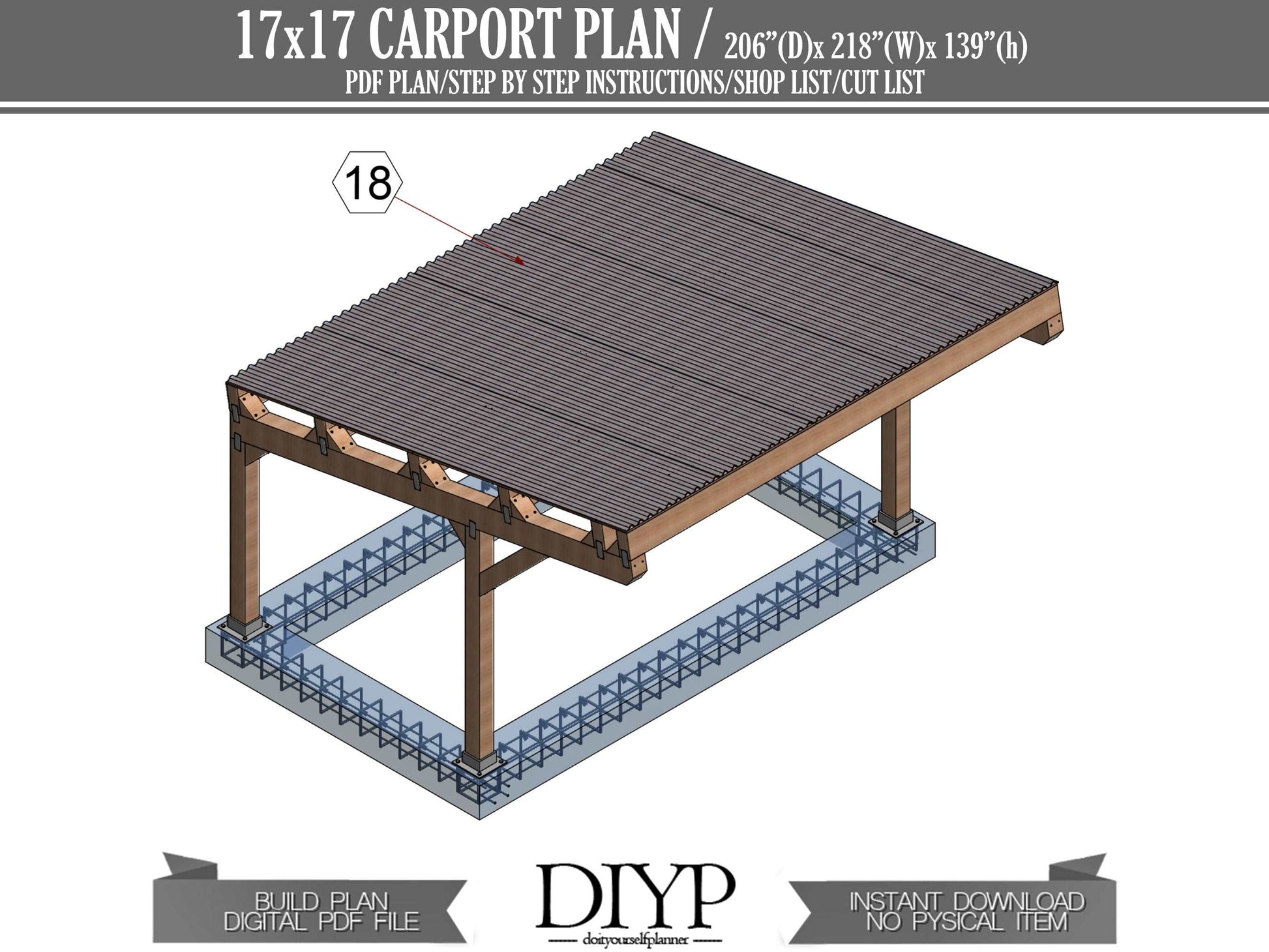 DIY plans for 17x17 Wooden Car Garage - How to build car garage