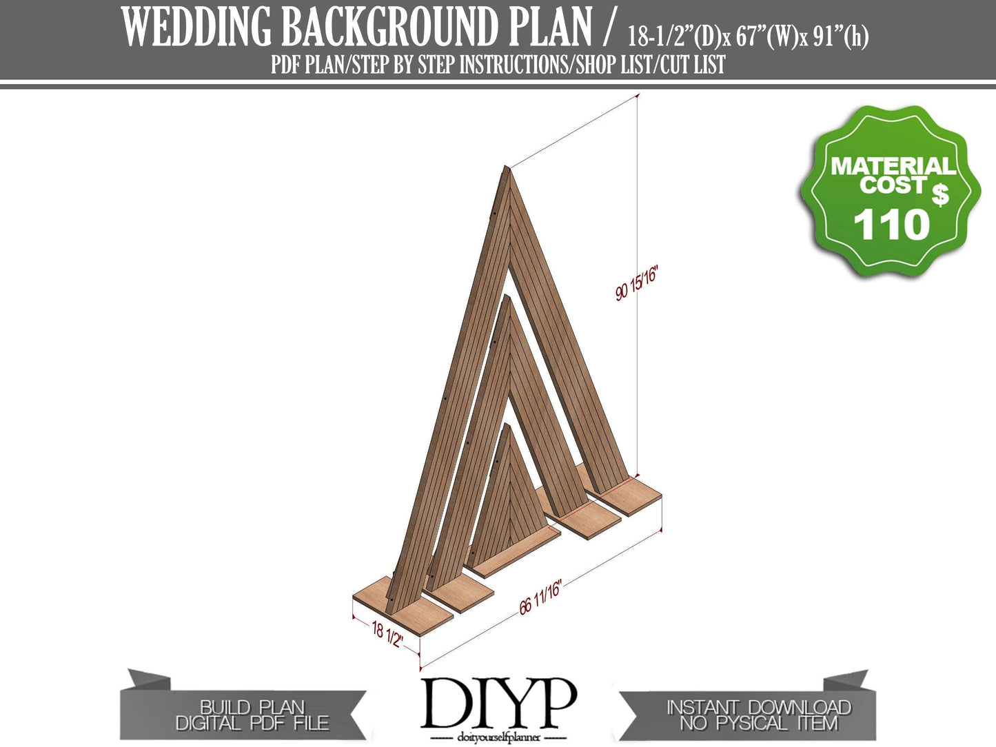 Wedding ideas - Wedding Decoration for photography - Build Instructions plans for wedding arch