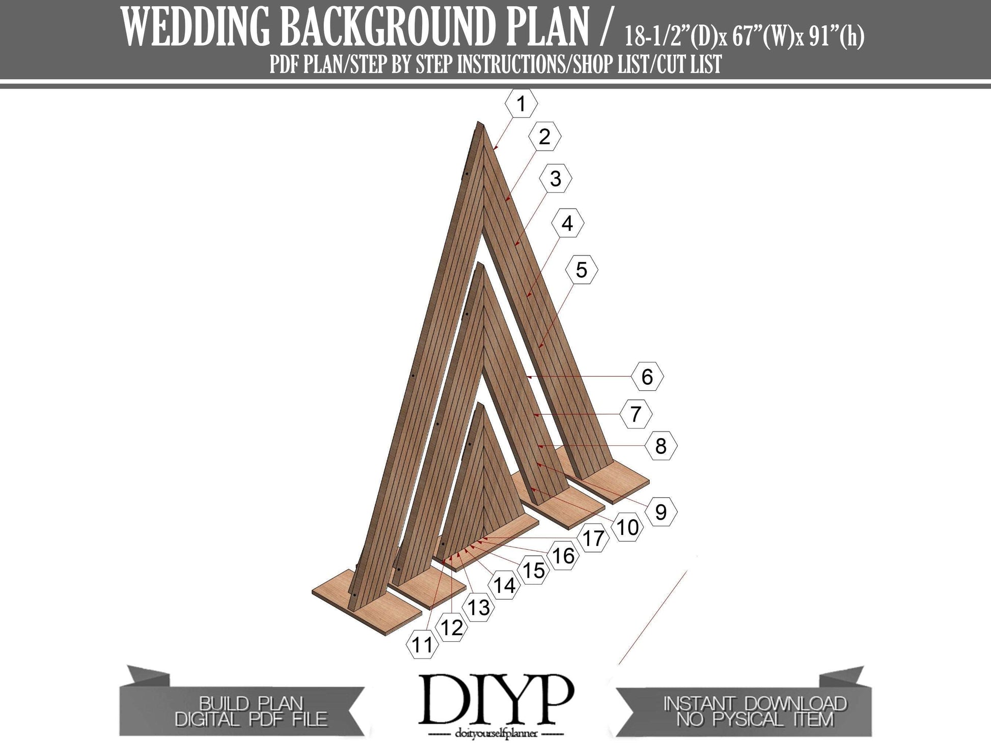 Wedding ideas - Wedding Decoration for photography - Build Instructions plans for wedding arch