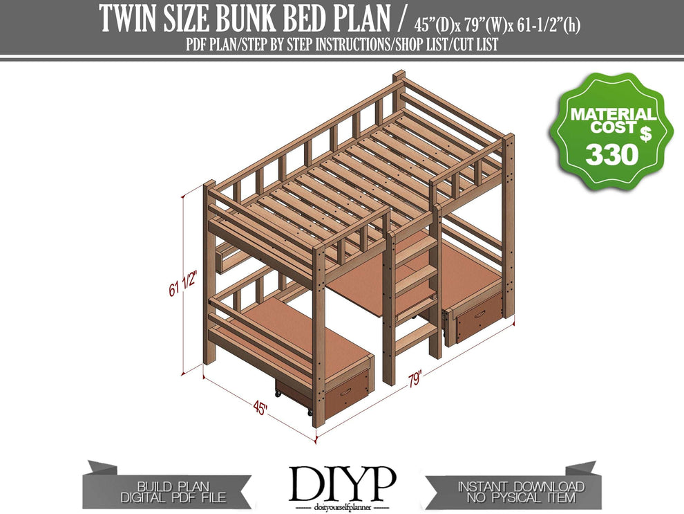 Twin size bunk bed with table - Modern and affordable BunkBed ideas ...