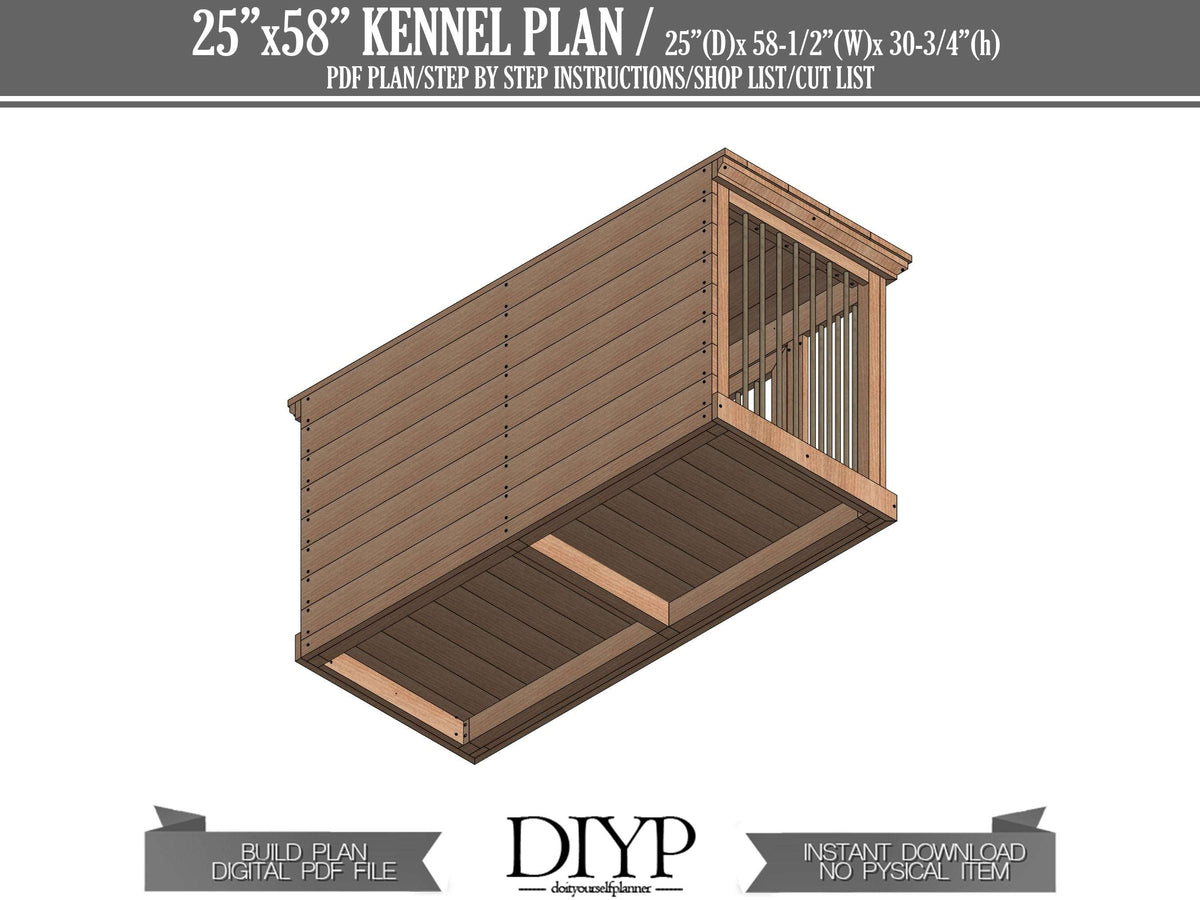 Diy dog crate plans - Dog cage build plan - Wooden Dog House - Dog ken ...