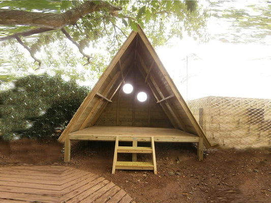 8x8 Tiny House Plans - A Frame Playhouse , Tiny Cabin Build Plans