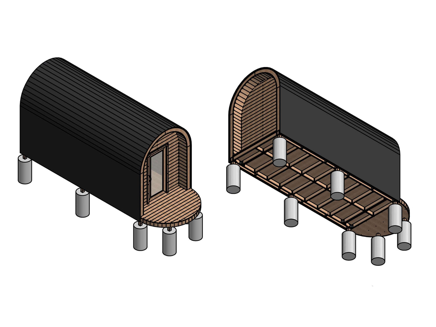 Tiny cabin plans, backyard office plans, small tiny house