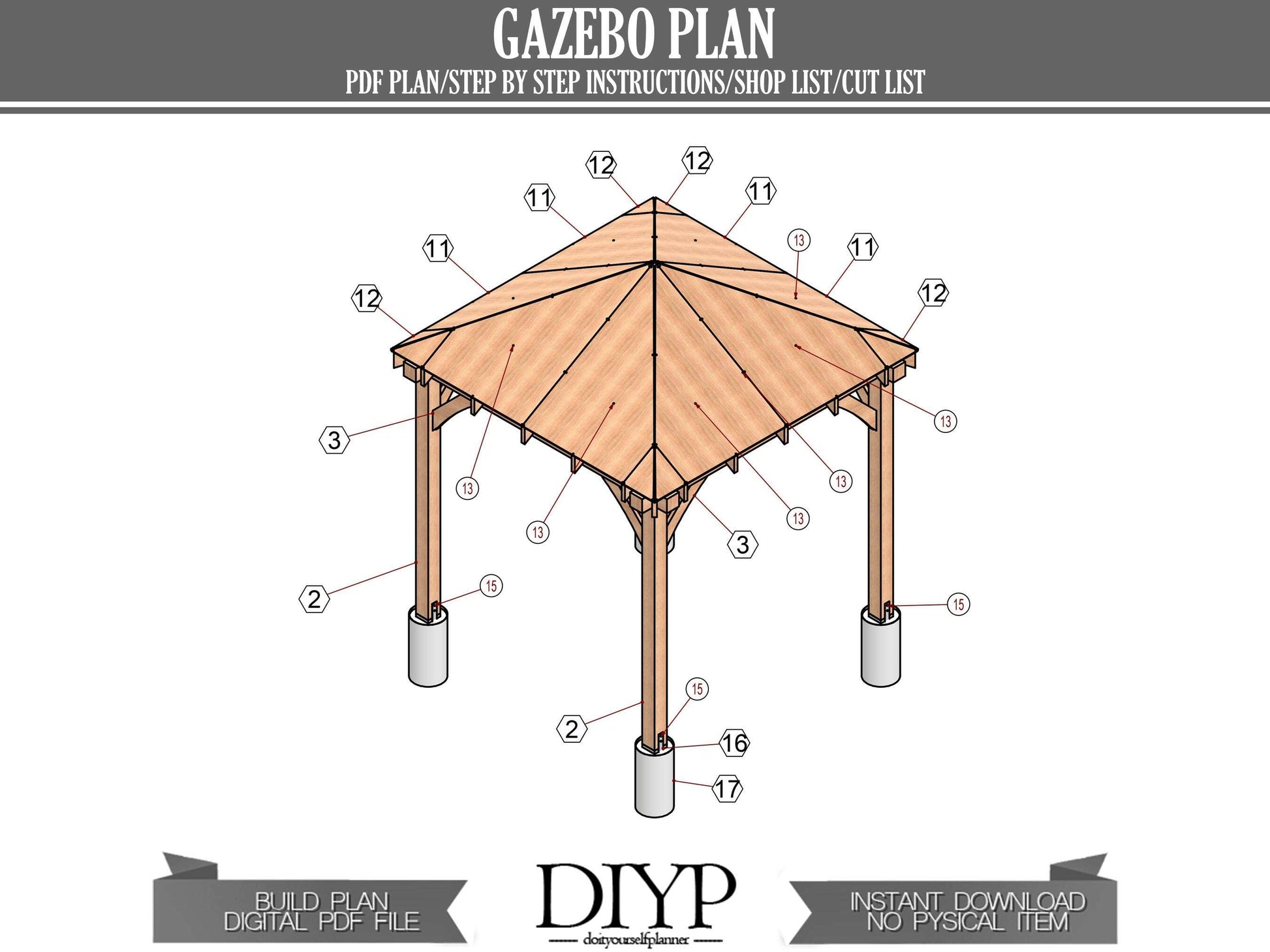 10x10 Pergola plan,Gazebo plans,shelter plans,veranda plans,10x10 Shed plans