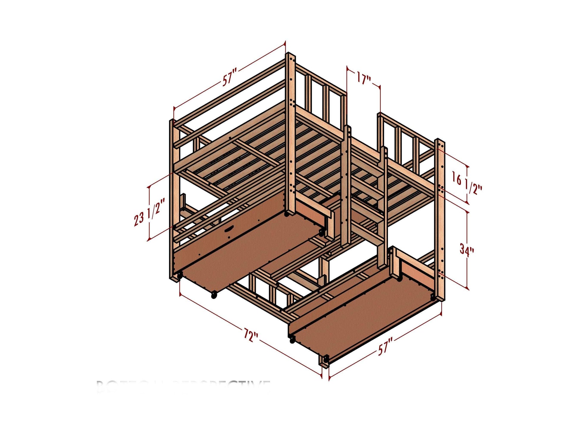 Bunkbed with table plan, Bed convertible table, diy bunk bed plan, Full size bunkbed
