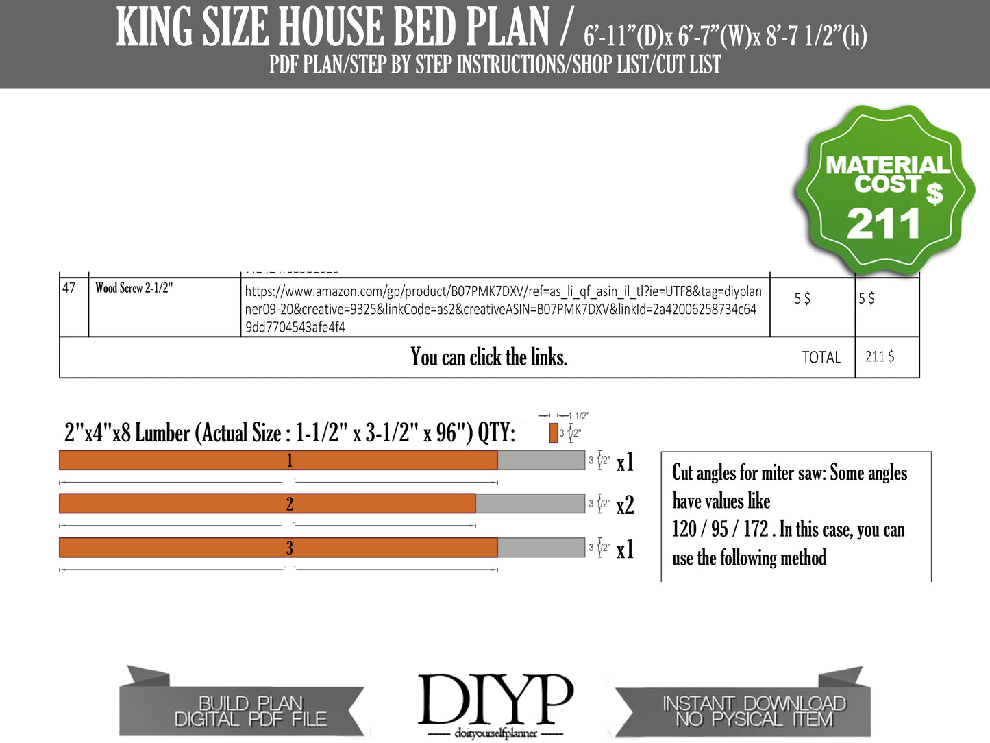 Create Your Ultimate King Size Montessori House Bed Frame | DIY Plan with Parts List, Shopping Guide, and Animation