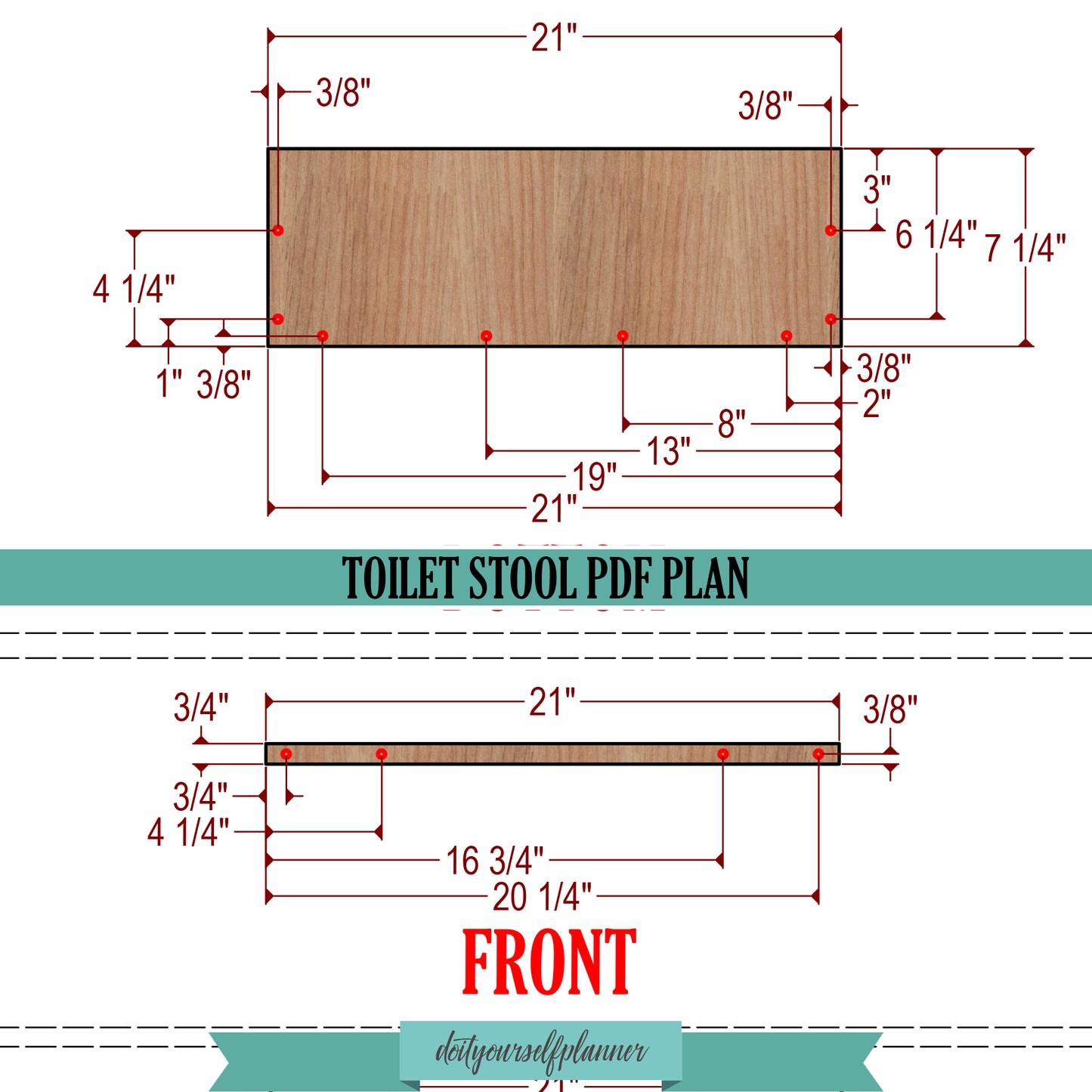 DIY Wooden Toilet Stool Plans
