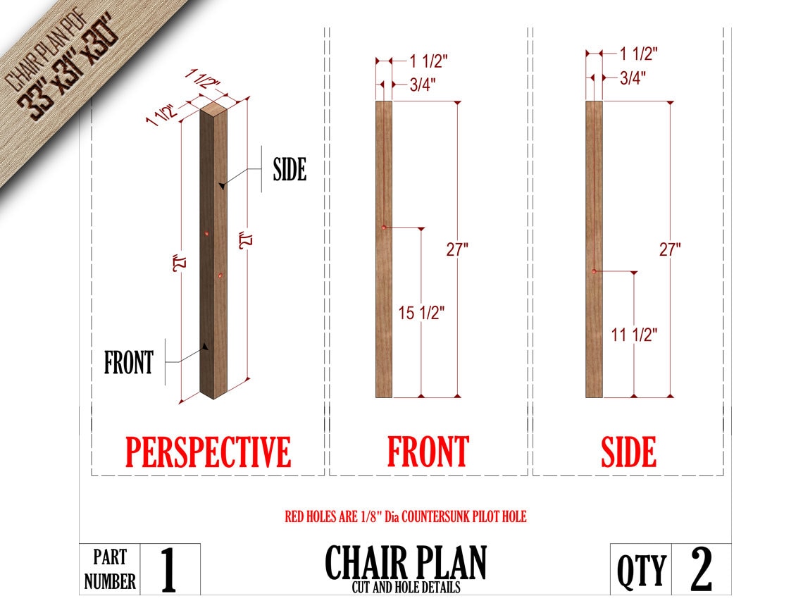 Adirondack Chair Plan - Outdoor Chair - Basic Chairs - Terrace Furnitures - Wooden Chair