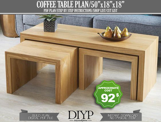 Coffee table plans , nesting table , wooden bench , outdoor bench , indoor bench , nesting coffee table