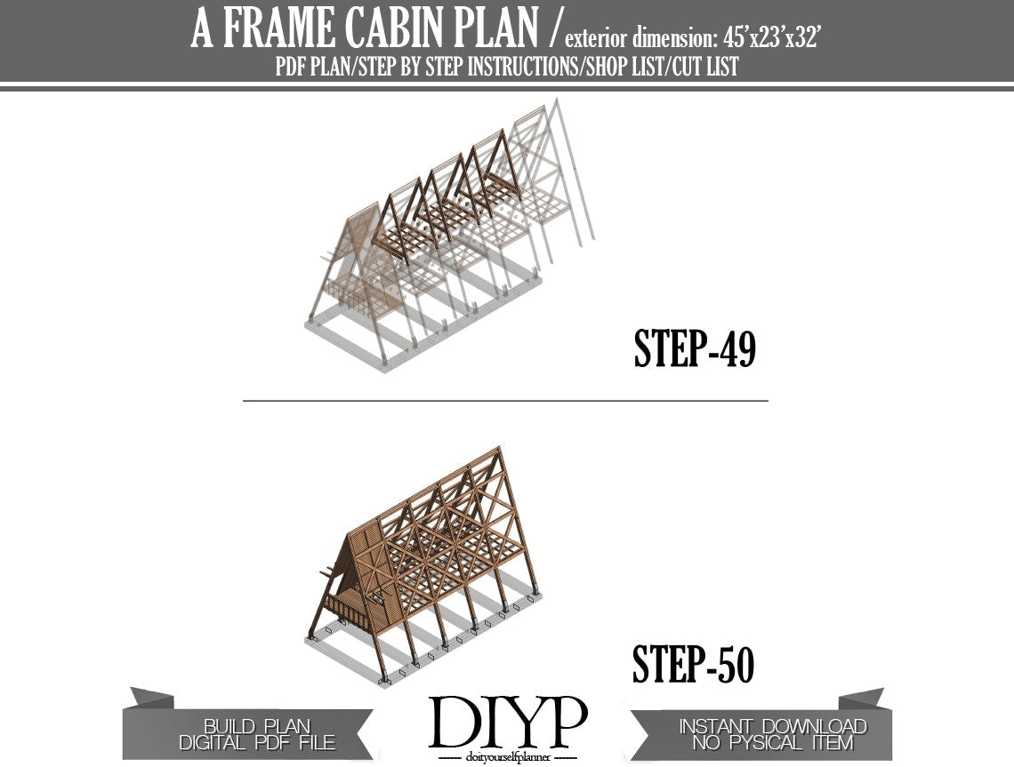Tiny home plans - A Frame House plan
