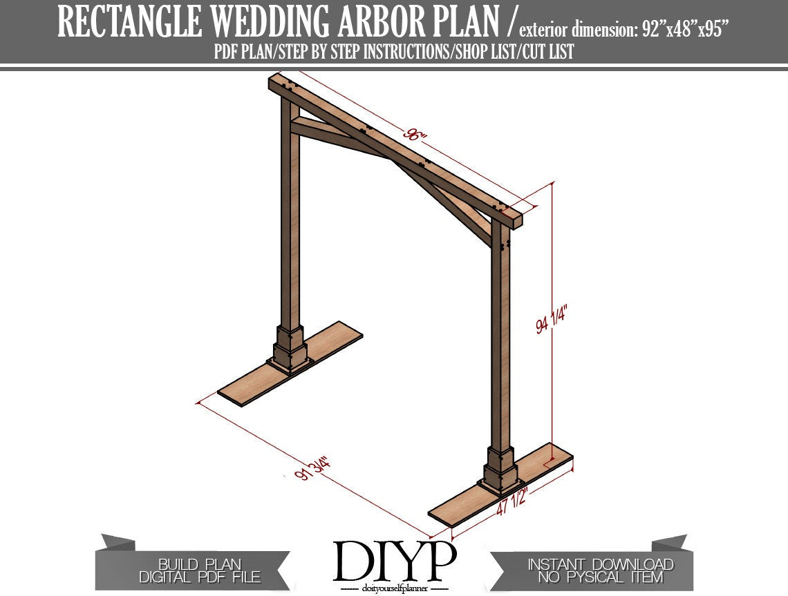 Diy wedding arbor plans, build plan for wedding arch for bohem wedding