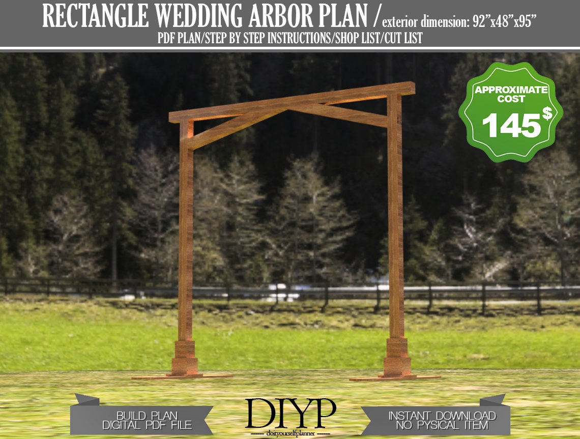 Diy wedding arbor plans, build plan for wedding arch for bohem wedding