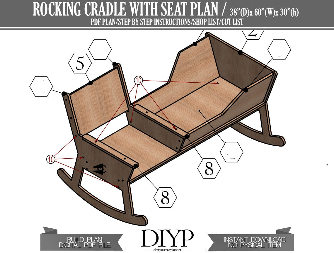 Cradle chair plans, cradle with seat plans, Learn how to build a rocking chair crib